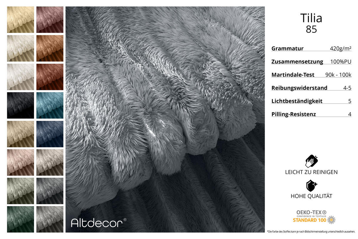 BOXBETT mit Matratze H3 und Lattenrost - TOLO-Z - 140x200 Cord - Grau - Grau, Holzwerkstoff (140/200cm) - ALTDECOR