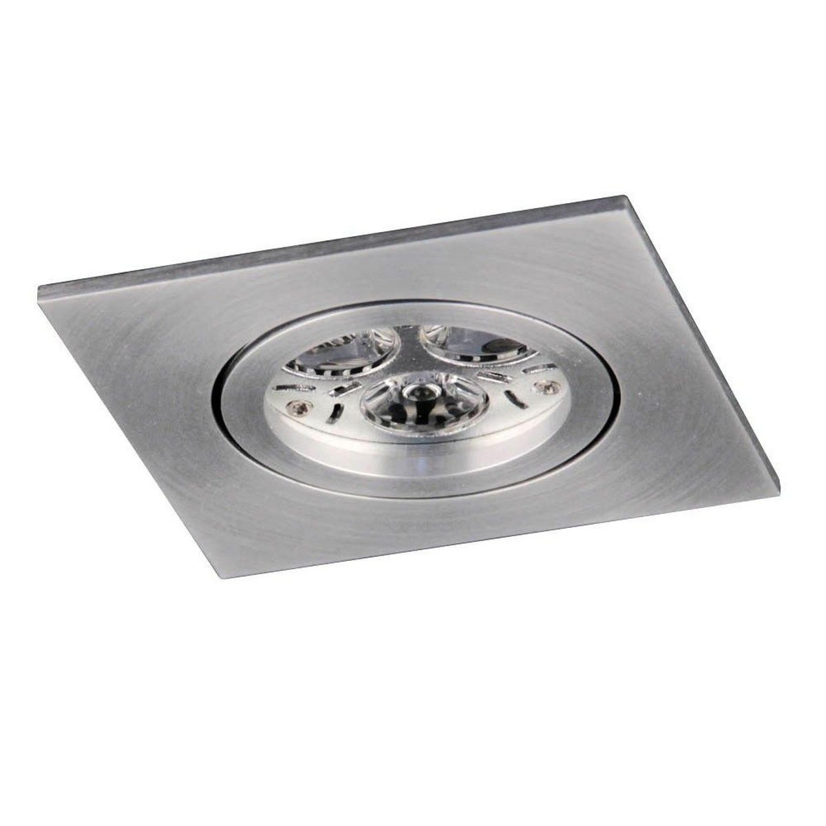 EINBAUSTRAHLER Prim GU10 schwenkbar 230V Alu-Matt - Alufarben, Metall (8/8/6.5cm) - s.luce