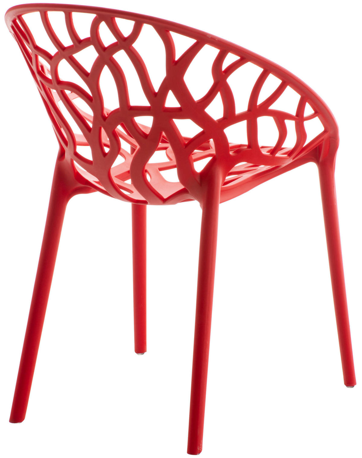 GARTENSTUHL 2er Set Kunststoff rot - Rot, Kunststoff (59/80/60cm) - CLP