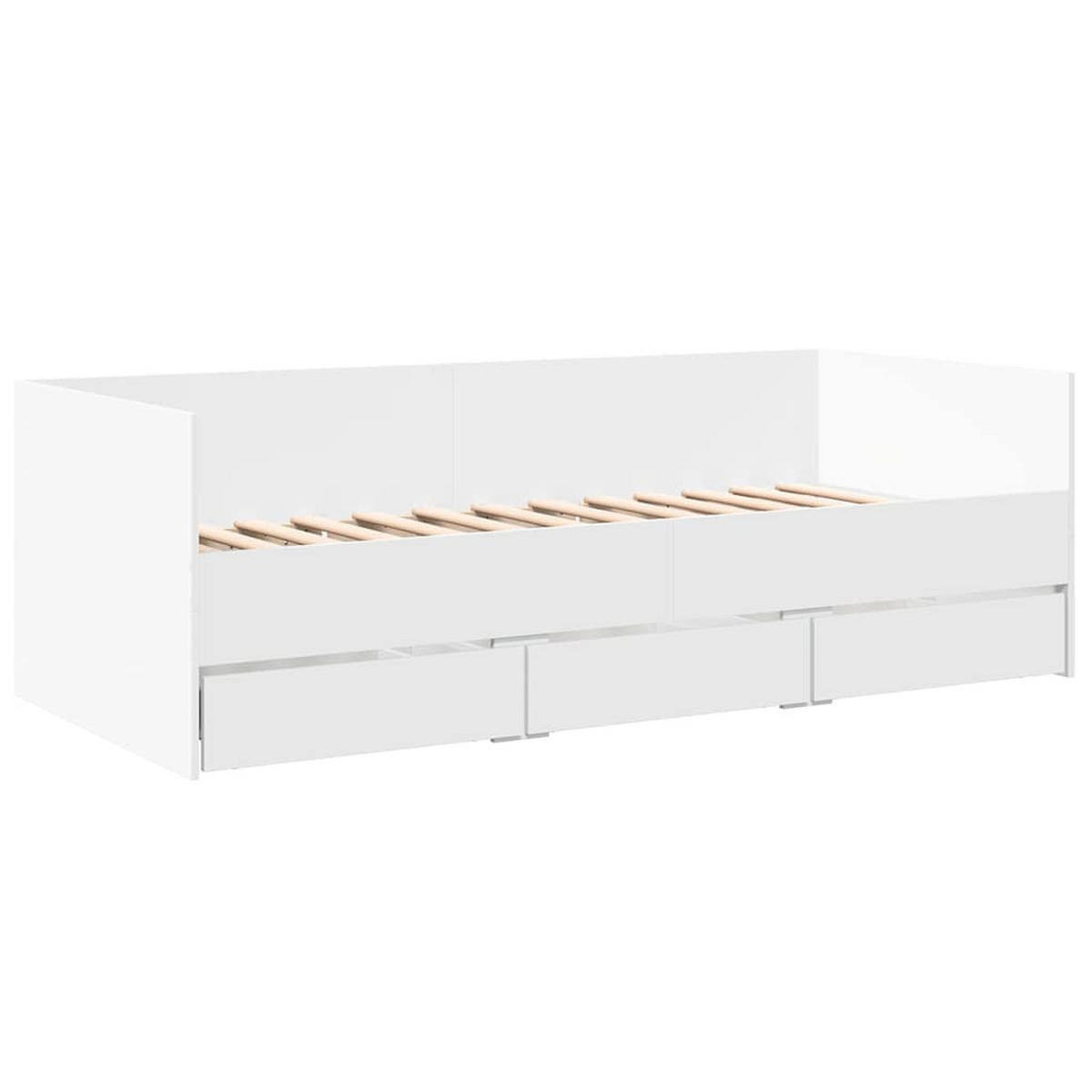 TAGESBETT Mit Schubladen Ohne Matratze Weiss 90/200 Cm - Weiß, Holzwerkstoff (90/200cm) - vidaXL