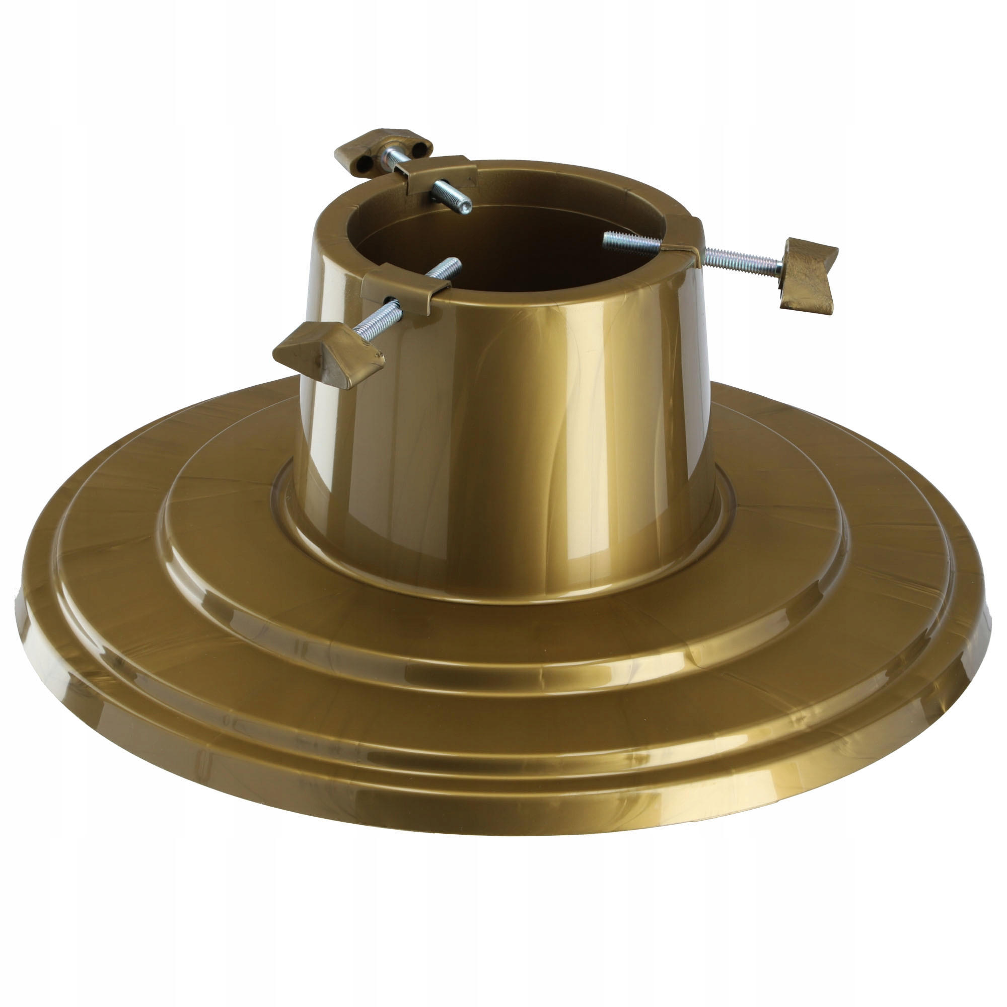 KADAX Weihnachtsbaumständer Christbaumständer 2m Gold - Grün, Kunststoff (15.5cm) - KADAX