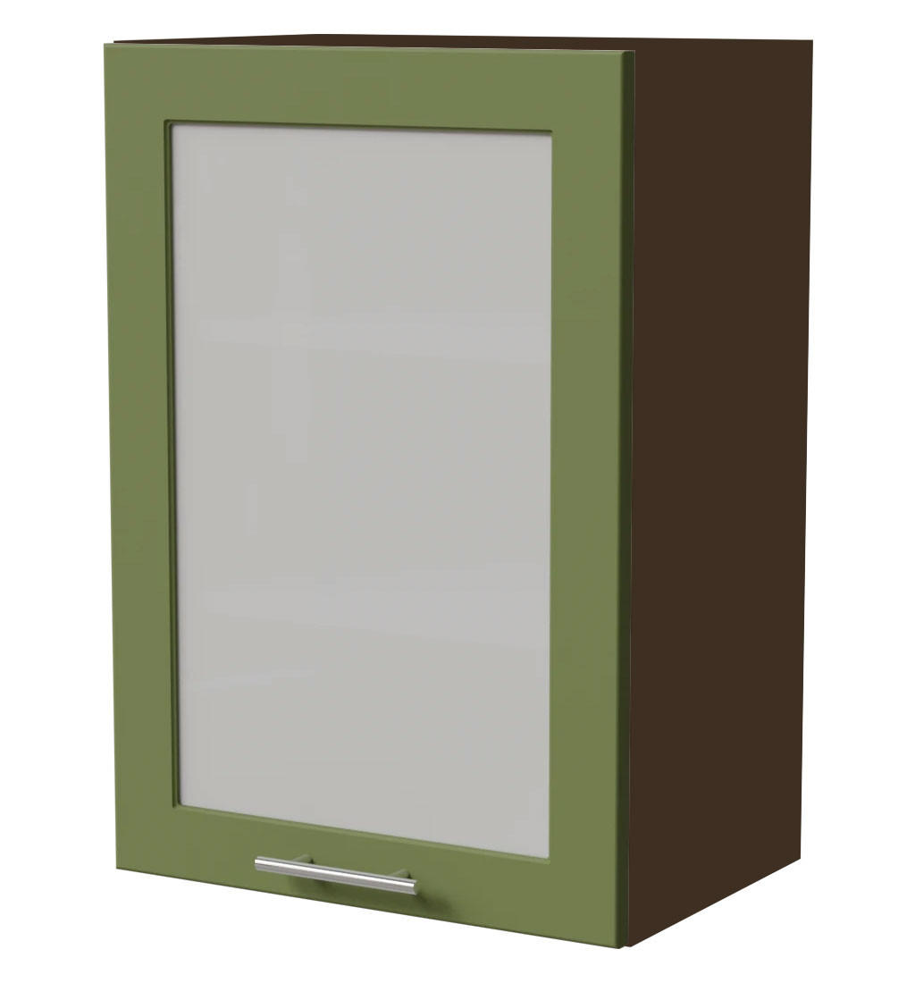 KÜCHENHÄNGESCHRANK Brerra W2S/50 Lava / RAL 6025 farngrün Matt 50 / 32,5 / 72cm - Dunkelgrau/Grün, Holz/Holzwerkstoff (50/72/32.5cm) - Feldmann-Wohnen