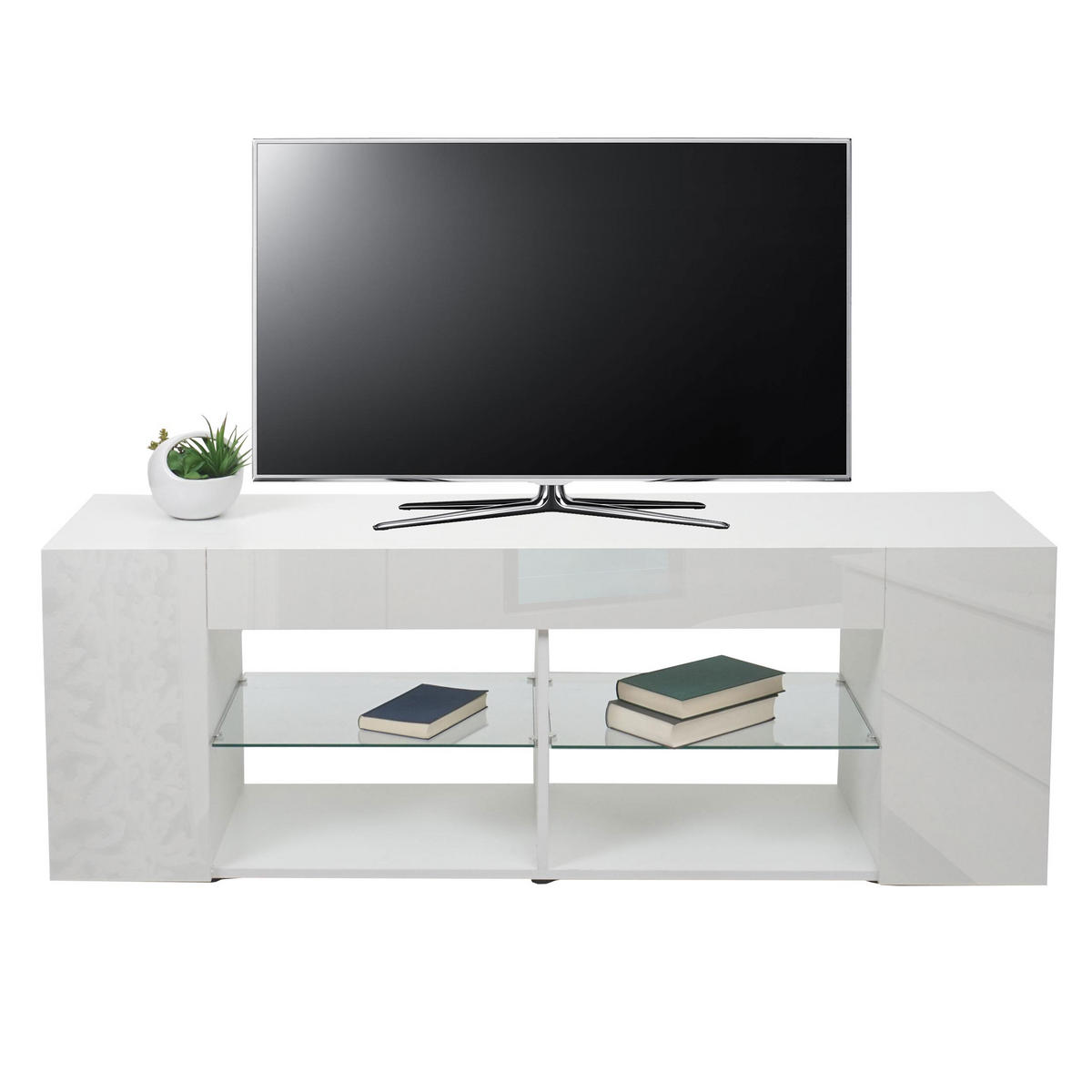TV-RACK Weiß - Weiß, Holz (144/50/40cm) - MCW
