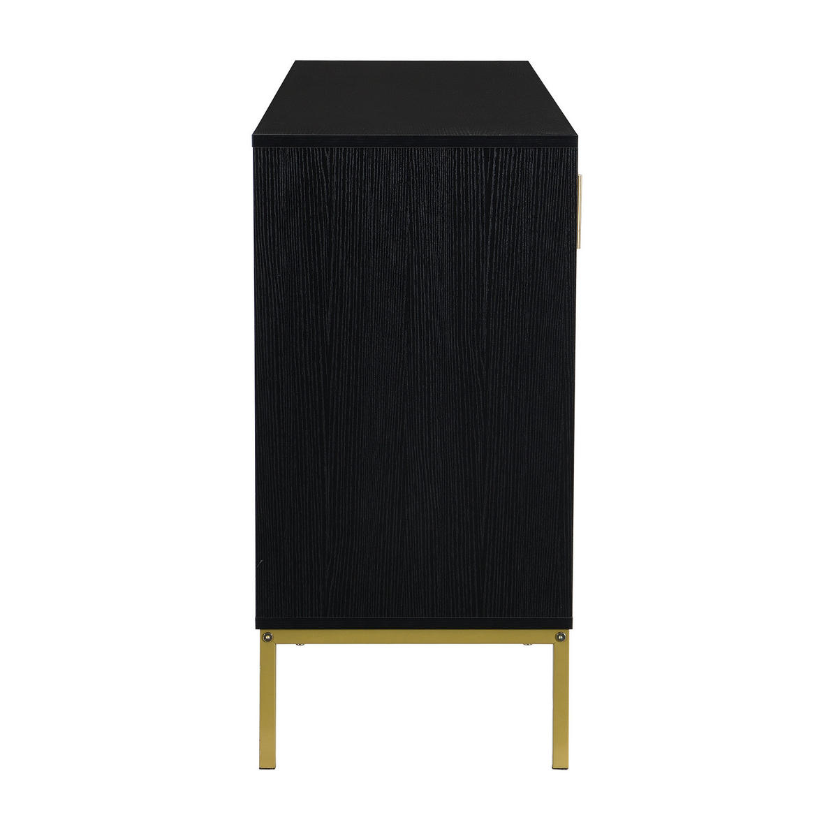 SIDEBOARD 160/40/80.5 cm Schwarz aus MDF mit 4 Türen - Schwarz, Holzwerkstoff (40/80.5/160cm) - OKMYHOME