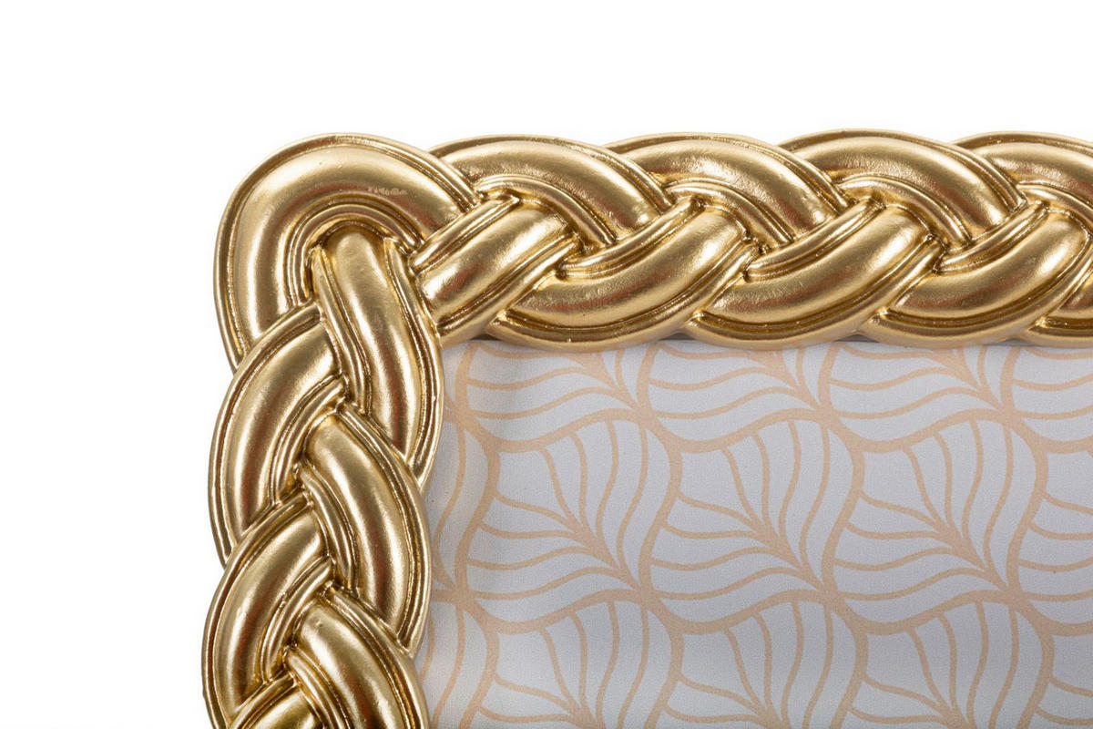 RAHMEN Oval Stuckatur 25/30 cm - Goldfarben, Kunststoff (25/30/2cm) - Mauro Ferretti