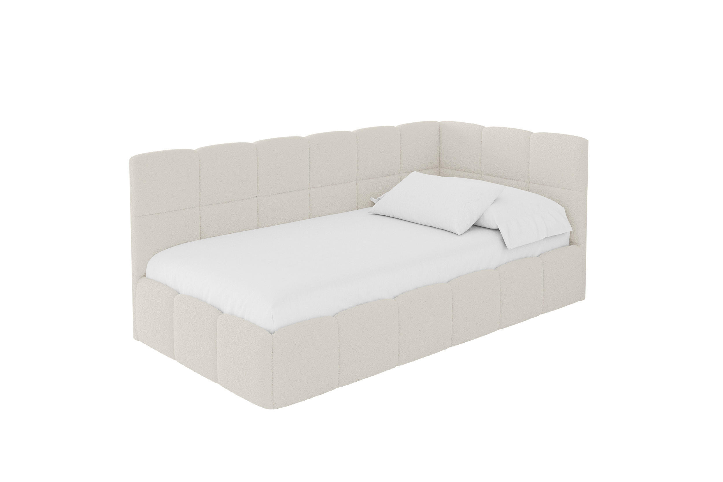 ALTDECOR JEDNOLŮŽKOVÁ POSTEL pro mládež s úložným prostorem vlevo, s matrací - LIVY 90x200 béžová