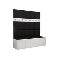 GARDEROBEN-SET Orion V - Schwarz/Weiß, Holzwerkstoff/Kunststoff (168/186/46cm) - MIRJAN24