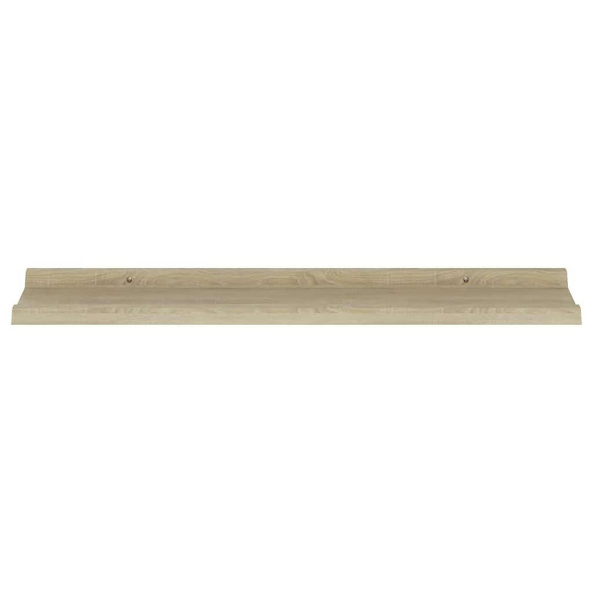 WANDREGALSET 2-teilig 80/9/3 cm aus MDF Sonoma-Eiche Max. Belastbarkeit 5 KG - Sonoma Eiche, Holzwerkstoff (80/3/9cm) - vidaXL