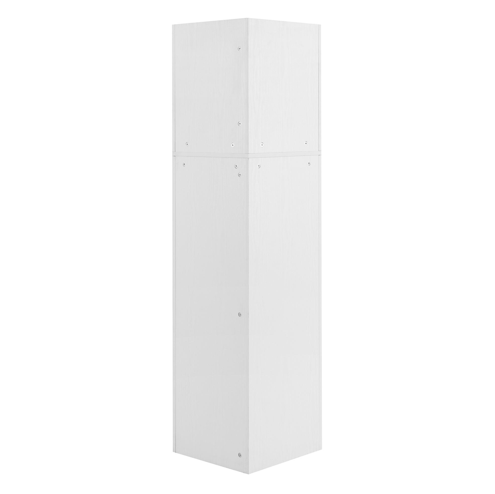 BADSCHRANK Eckschrank 36,5 x 36,5 x 155 cm Weiß - Weiß, Holzwerkstoff (36.5/155/36.5cm) - Beauniv