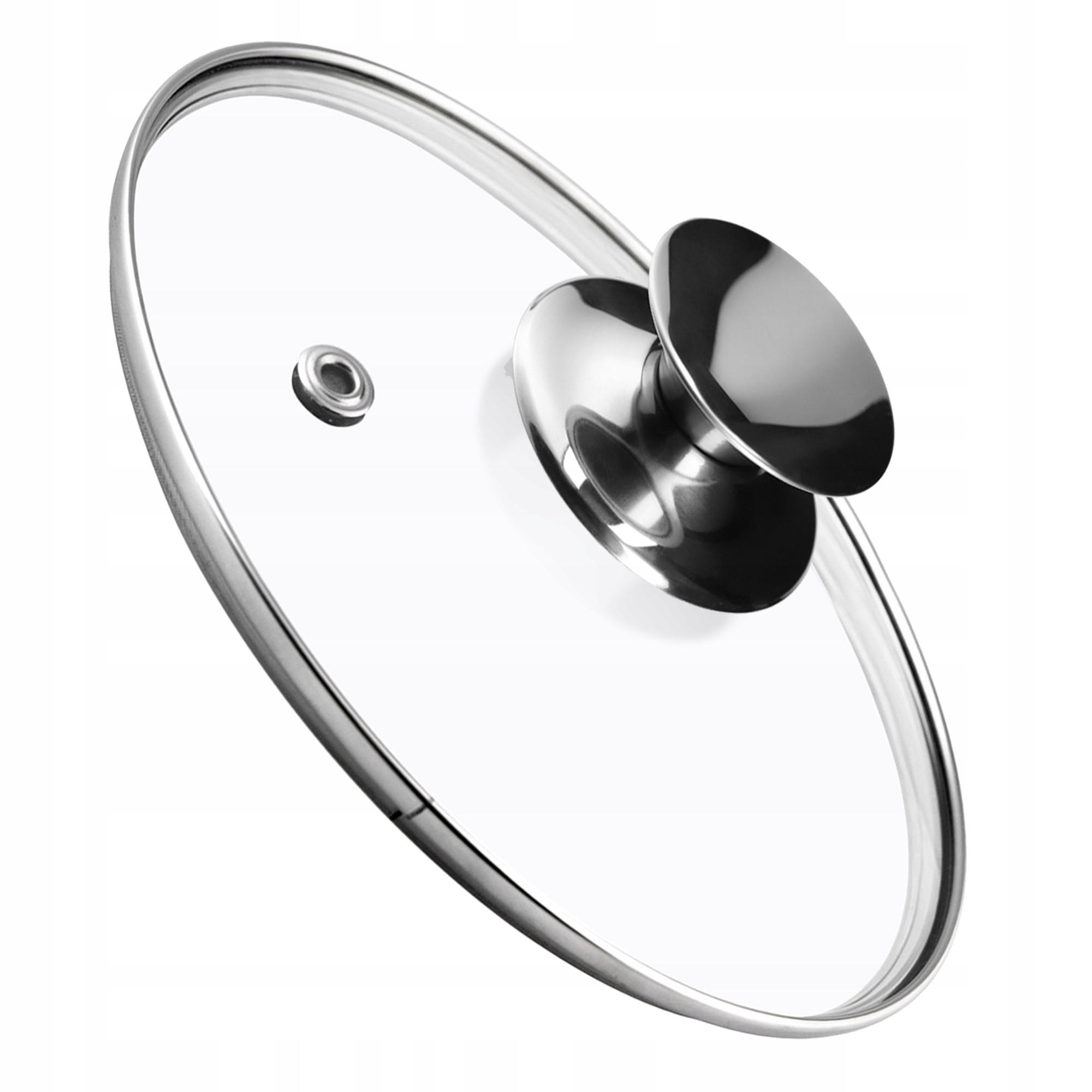 DECKEL mit Metall Griff, 16 cm - Transparent, Glas/Metall (16cm) - KADAX