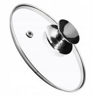DECKEL mit Metall Griff, 16 cm - Transparent, Glas/Metall (16cm) - KADAX