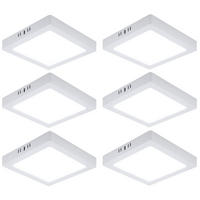 LED DECKENLEUCHTE Kunststoff Weiß 6er Set - Weiß, Kunststoff (21.4/21.4/3.1cm)