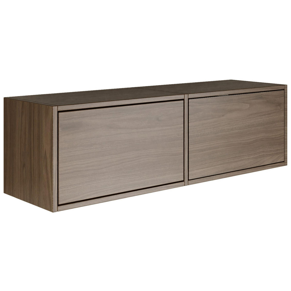 TV-LOWBOARD Framme hängend, 2 Klappen, Walnuss, 100/30/30 cm - Dunkelbraun, Holzwerkstoff (100.6/30/30cm) - Selsey
