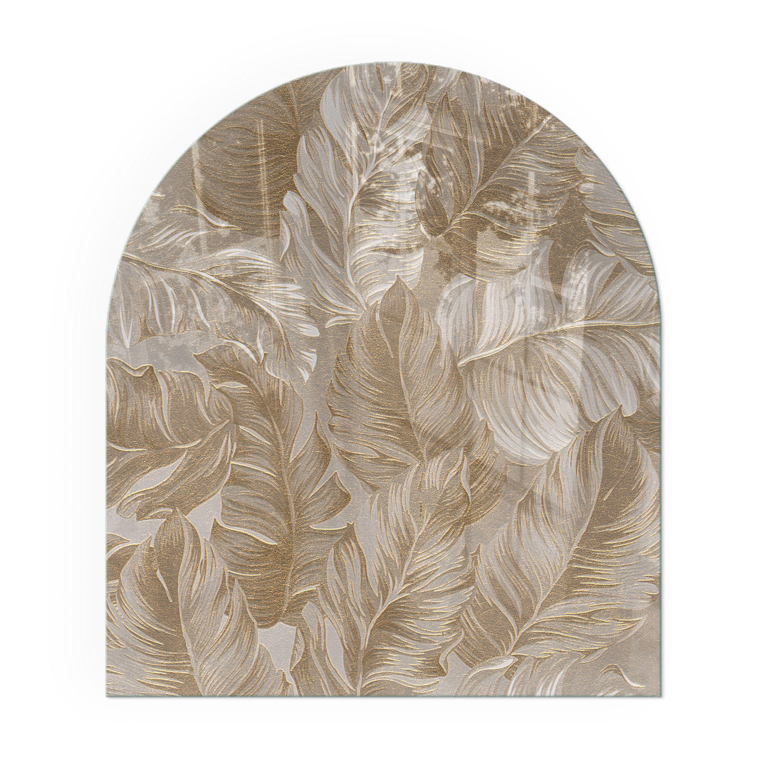 GLASPLATTE für Kamin 80x70 cm - Beige, Glas (80/70/0.4cm) - TULUP