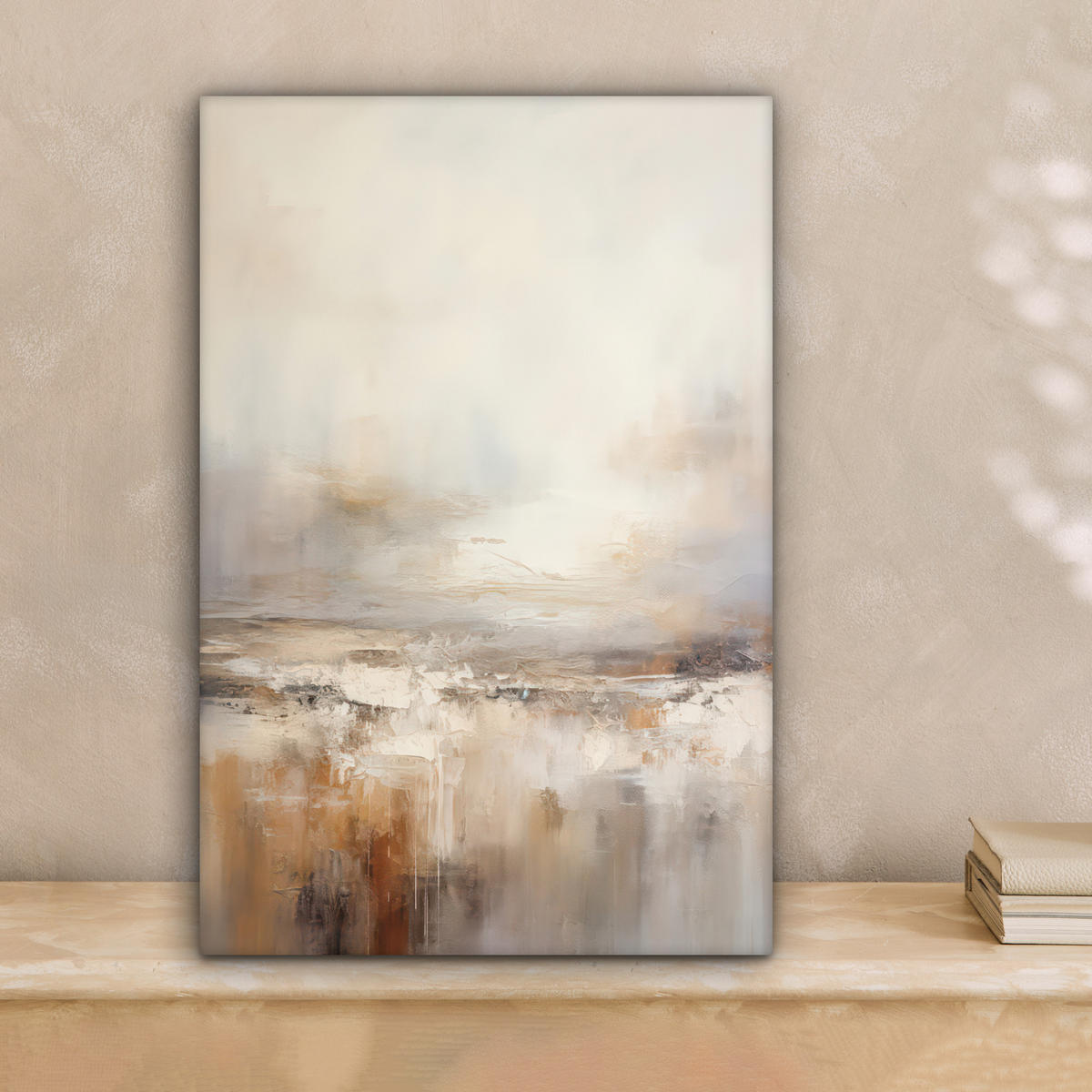 LEINWANDBILD - Kunst - Industriell - Grau - Braun - Abstrakt - 20x30 - Bilder - Sandfarben, Textil (20/30cm) - MuchoWow