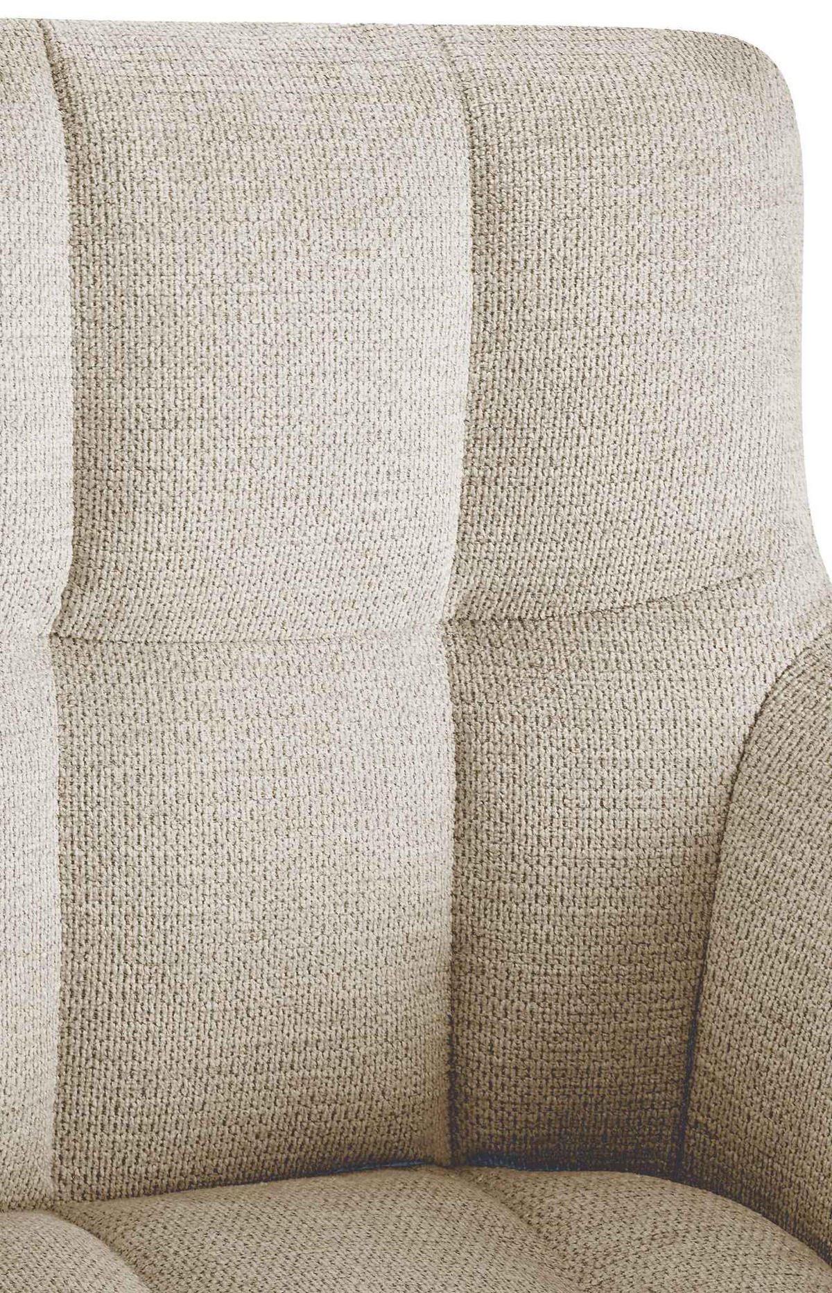 ARMLEHNENSTUHL 2er Set Stoff Creme - Creme/Schwarz, Textil/Metall (59/87/59cm) - CLP