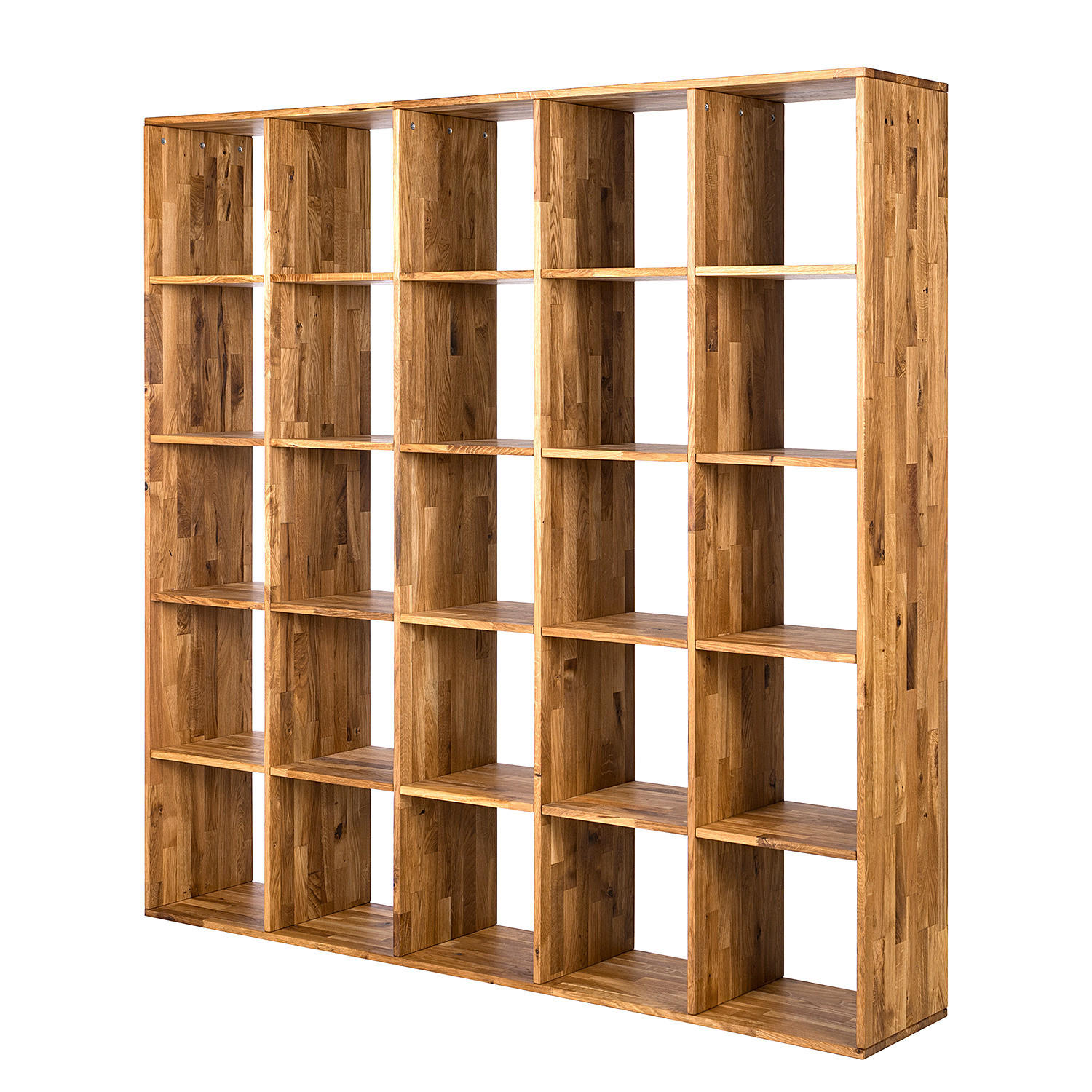 REGAL - Massivholz - Eichefarben, Holz (186/186/35cm) - home24