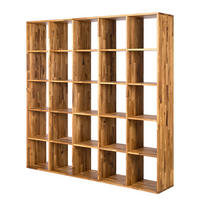 REGAL - Massivholz - Eichefarben, Holz (186/186/35cm) - home24