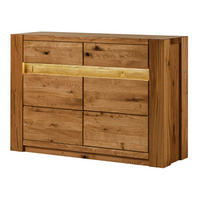 SIDEBOARD Wildeiche 123x40x85 braun geölt KENT #330 - Braun, Holz (123/85/40cm) - Massivmoebel24