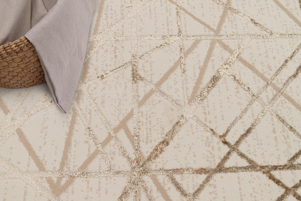 TEPPICH CRYSTAL Creme Beige 140/200 cm - Beige/Creme, Textil (140/200cm) - Tapiso