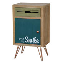 NACHTTISCH PORTOFINO Beige 40x30x70 cm - Beige, Holz (40/70/30cm) - FURNLUX