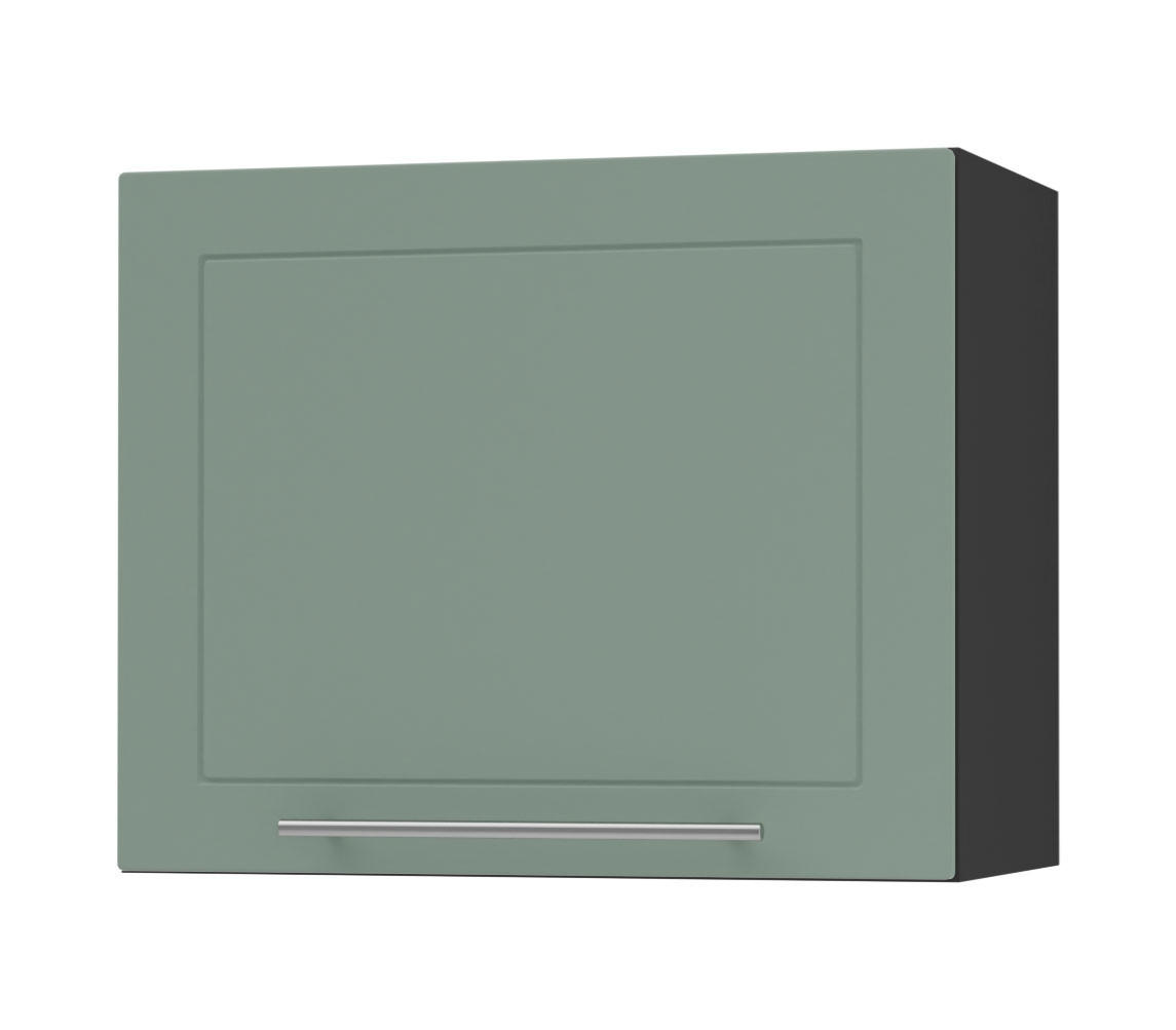 KLAPPHÄNGESCHRANK Kvantum W8/60 Mint Matt / Schwarz Matt 60 / 32,5 / 50cm - Schwarz/Mintgrün, Holz/Holzwerkstoff (60/50/32.5cm) - Feldmann-Wohnen