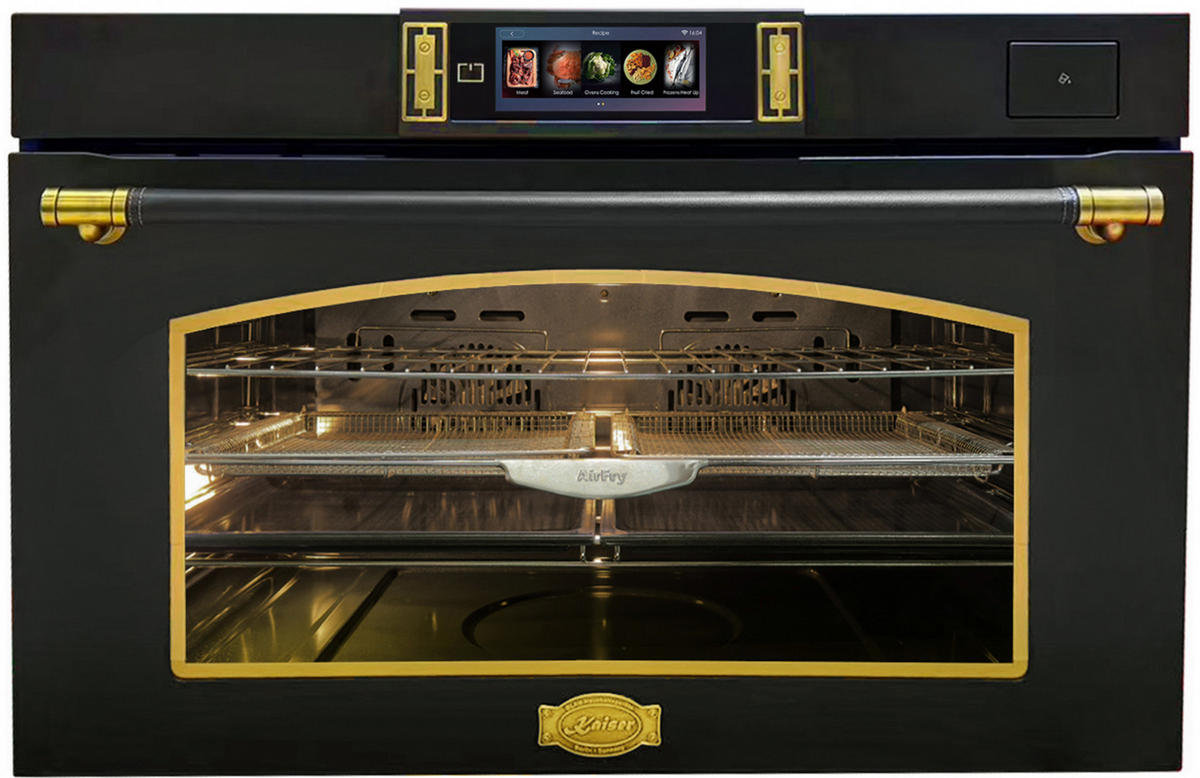 HERD-SET-BACKOFEN XXL Dampfbackofen 133 L EH 9361 AD+KCT 9196 Iem Induktionskochfeld 90 cm - Schwarz, Metall (89.4/59.5/55.5cm) - Kaiser Küchengeräte