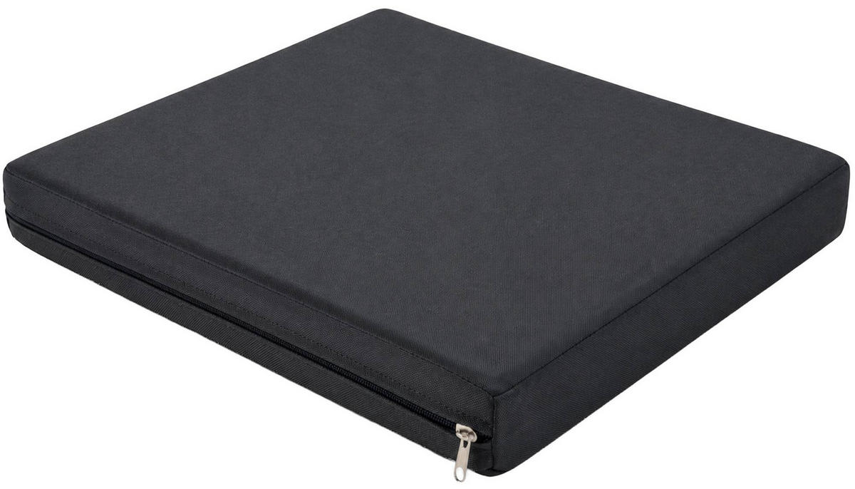 GARTENSTUHL eckig 51/43/5 cm Stoff Dunkelgrau - Dunkelgrau, Textil (51/5/43cm) - CLP