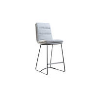 BARHOCKER VINCE Hellgrau Webstoff - Hellgrau, Textil (45/105/58cm) - KAWOLA