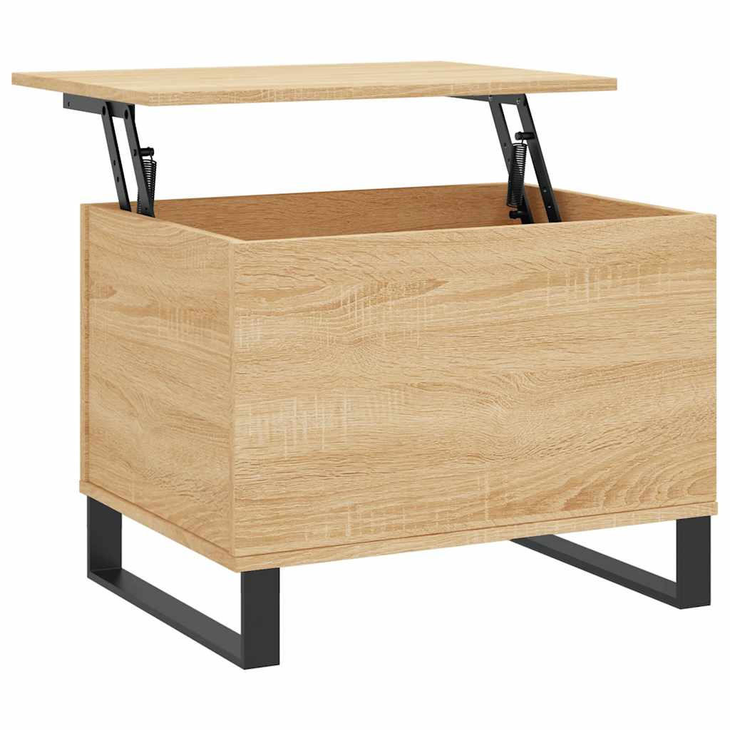COUCHTISCH 60/44,5/45 cm aus Holzwerkstoff Sonoma-Eiche mit Höhenverstellbarer Tischplatte - Sonoma Eiche, Holz (44.5/60/45cm) - vidaXL