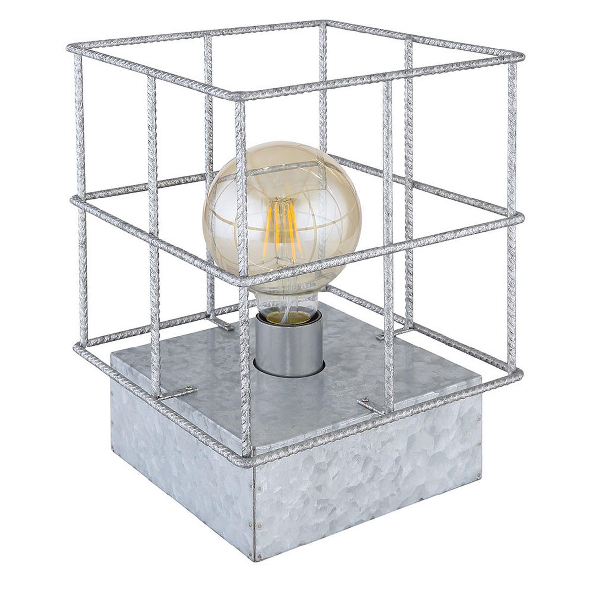 TISCHLEUCHTE MERRIL Silber Metall - Silberfarben, Metall (20/20/25cm) - Globo Lighting