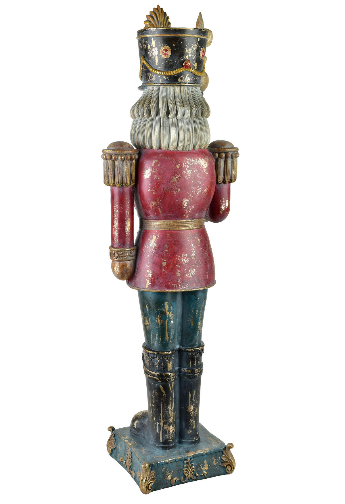 NUSSKNACKER-FIGUR SANTA LILA Polyresin - Rot, Kunststoff (35/100/35cm) - Mondex