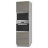 BACKOFEN-HOCHSCHRANK Kvantum D14/RU/2A/284 Beige Matt / Grau Matt 60 / 59 / 207cm - Beige/Grau, Holz/Holzwerkstoff (60/207/59cm) - Feldmann-Wohnen