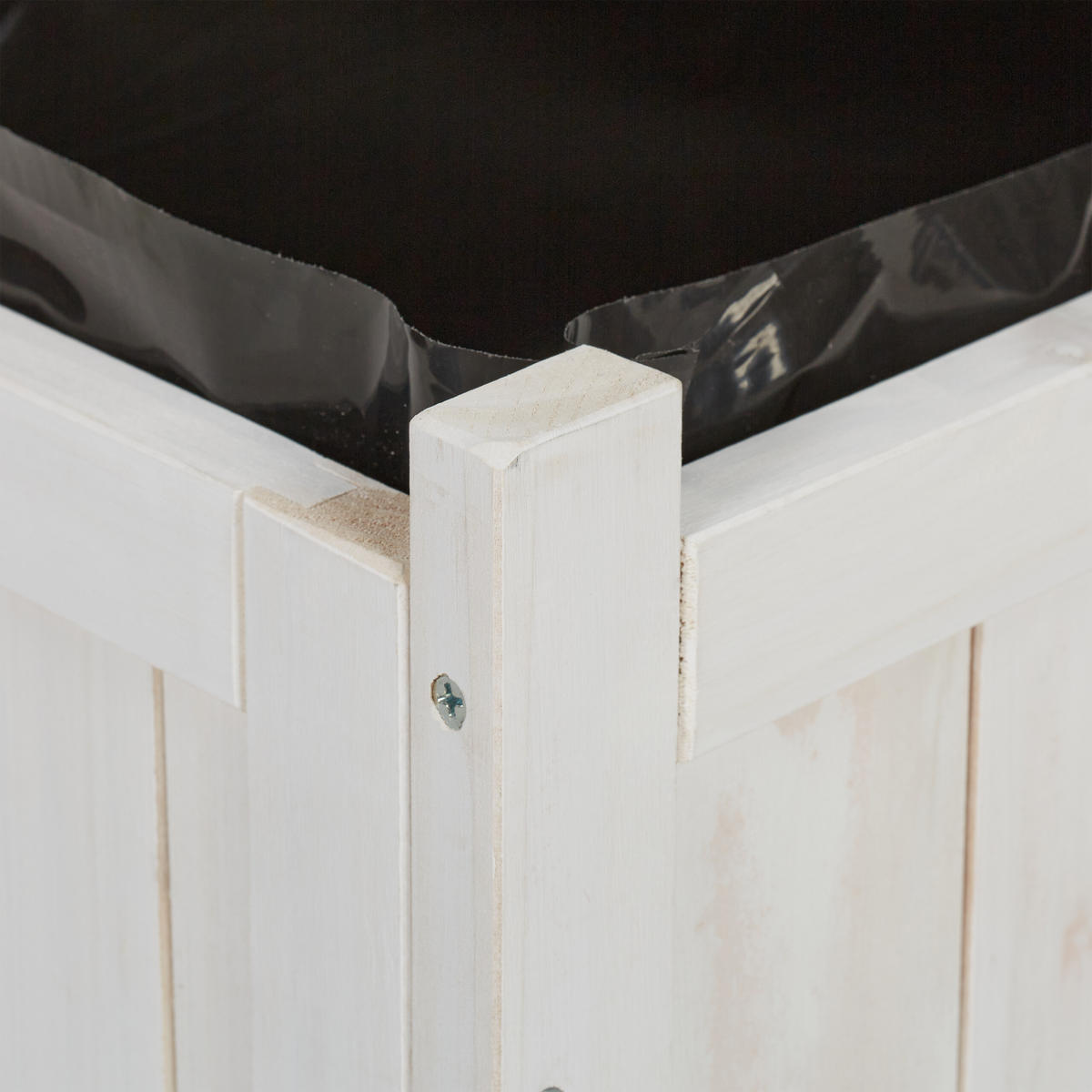 PFLANZKASTEN Spalierwand - Weiß, Holz/Kunststoff (71.5/171/32cm) - Relaxdays