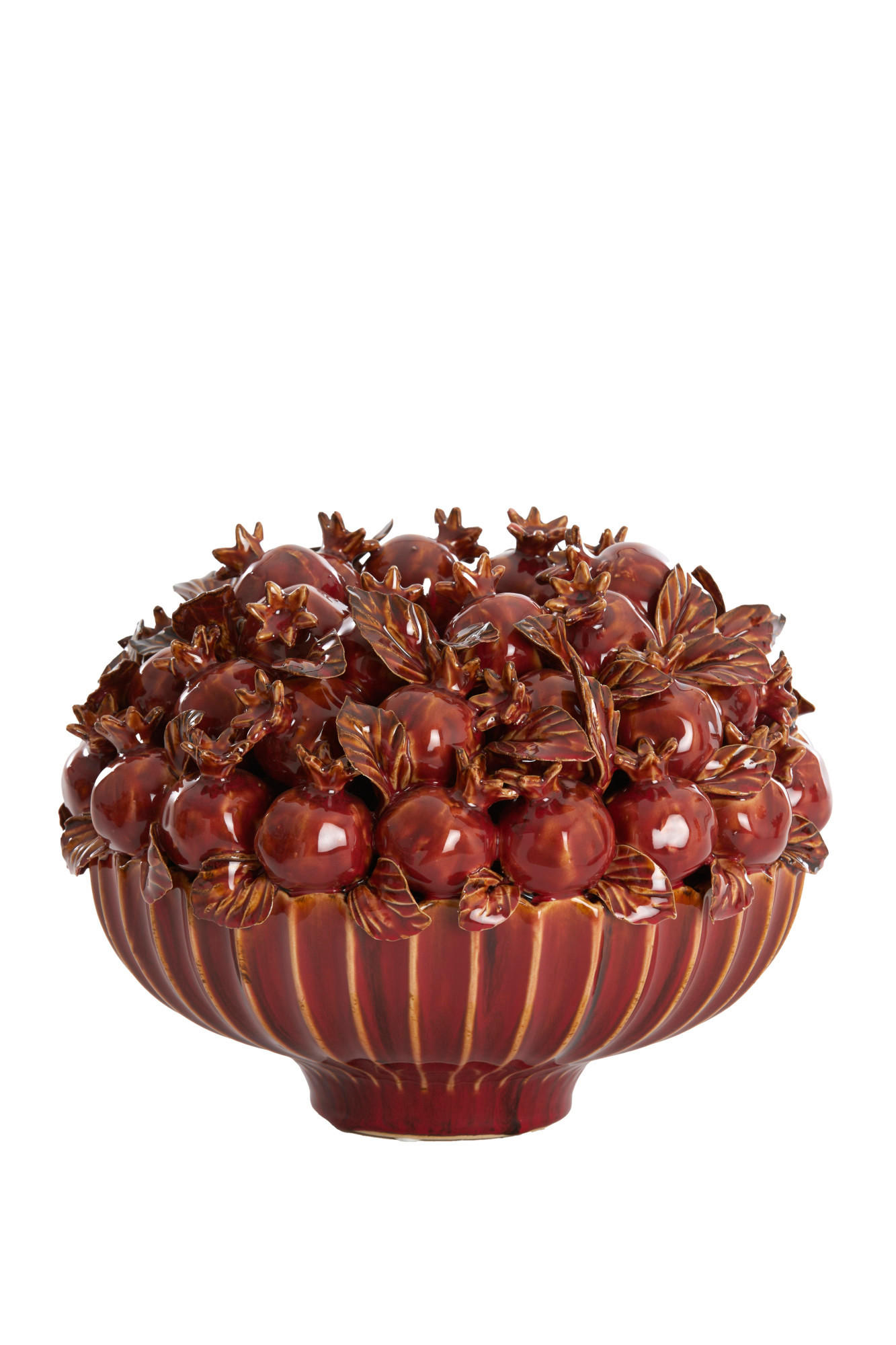 VASE Granatapfelrot Ø28,5/23 cm - Rot, Keramik (23cm) - Light & Living