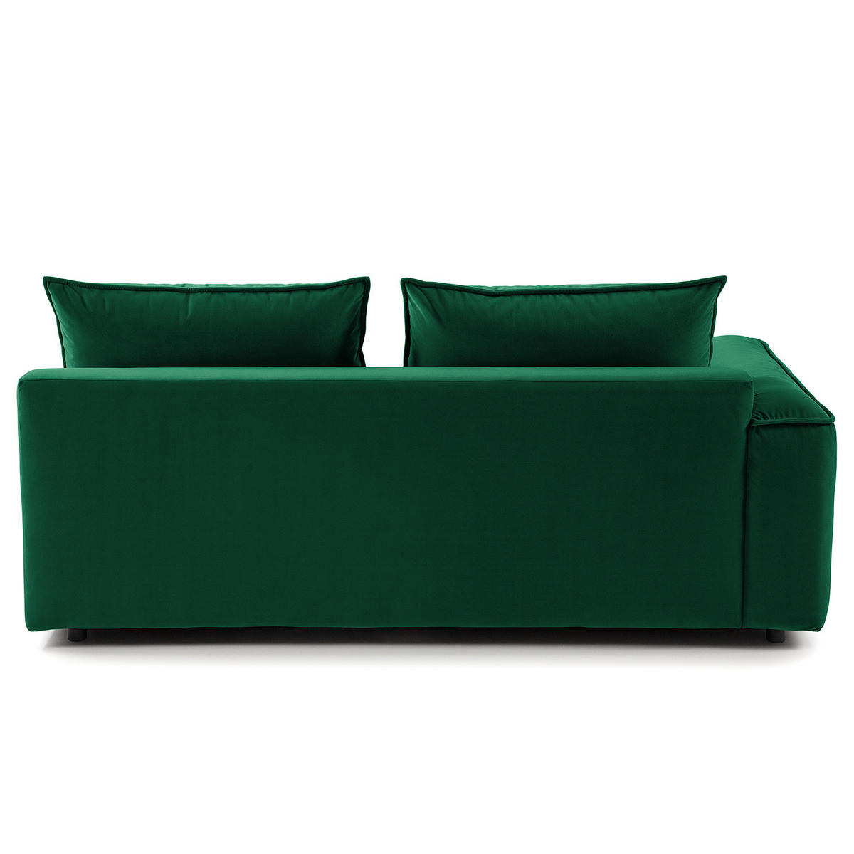 2,5-SITZER SOFA - modular - Dunkelgrün/Schwarz, Kunststoff/Textil (184/82/99cm) - home24