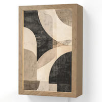 NÁSTĚNNÁ LAMPA Abstraktní - Tvary - Moderní - Béžová 20x30 cm - šedá, kompozitní dřevo (20/30/8cm) - OnlyWow