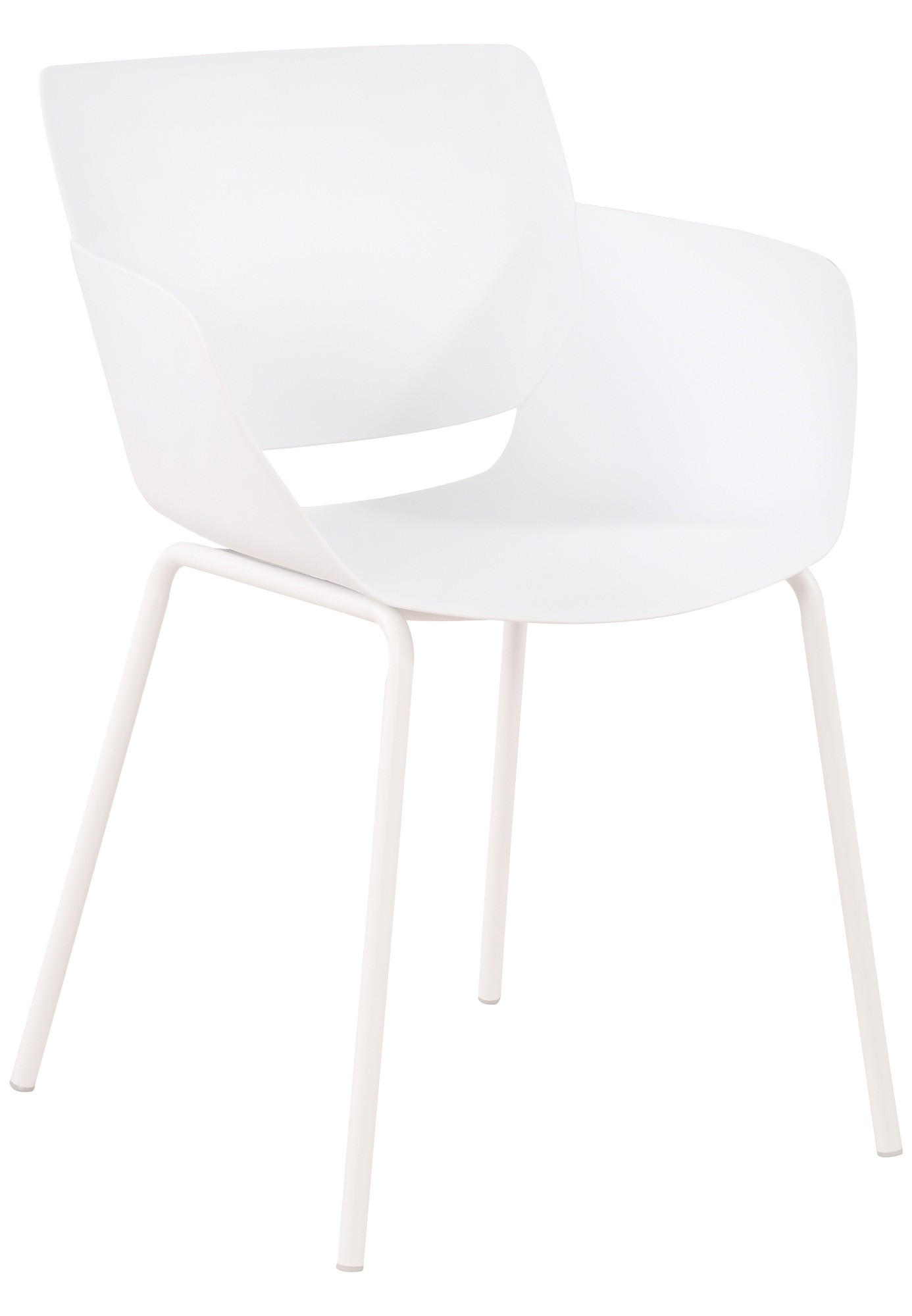 STUHL Kunststoff Weiß - Weiß, Kunststoff/Metall (58/80/54cm) - CLP