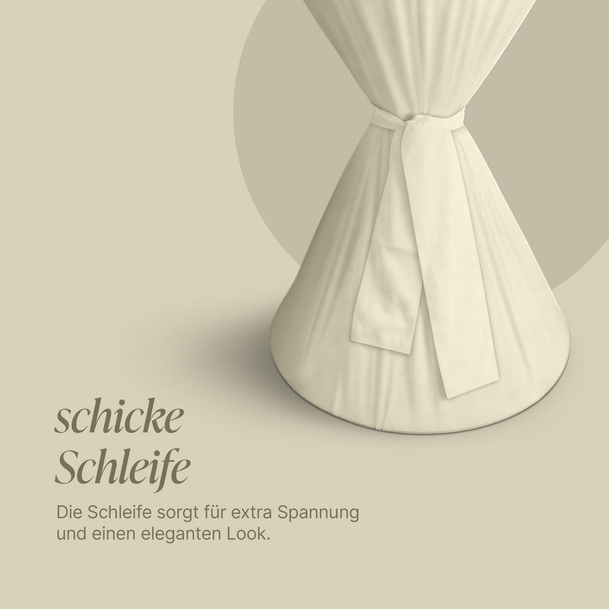 STEHTISCHHUSSE ( Creme ) - Ø80 cm x 145 cm - Spandex Stretch ( Öko-Tex ) Stehtisch Husse für Gastro, Hochzeit, Events, Geburtstag - Creme, Textil (80/145cm) - Bestlivings