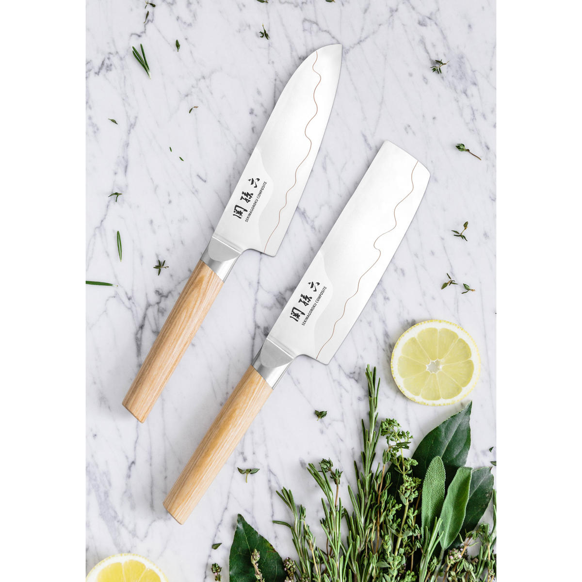 KÜCHENMESSER Seki Magoroku Composite Santoku, 16.5 cm - Silberfarben, Metall (31.5cm) - Kai Messer