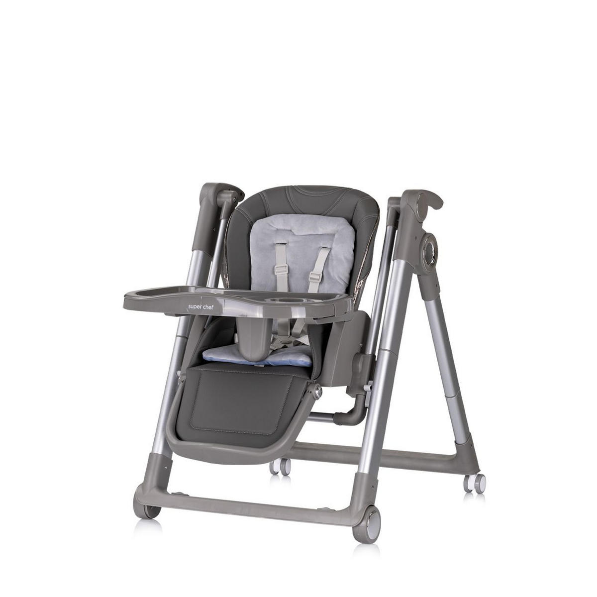 HOCHSTUHL 2 in 1 Super Chef grau Babyschaukel, Fußstütze, klappbar - Grau, Kunststoff (59/101/73cm) - Chipolino