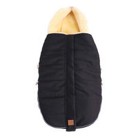 LAMMFELL-FUSSSACK Allex, black - Schwarz, Fell (48/105cm) - Kaiserbaby