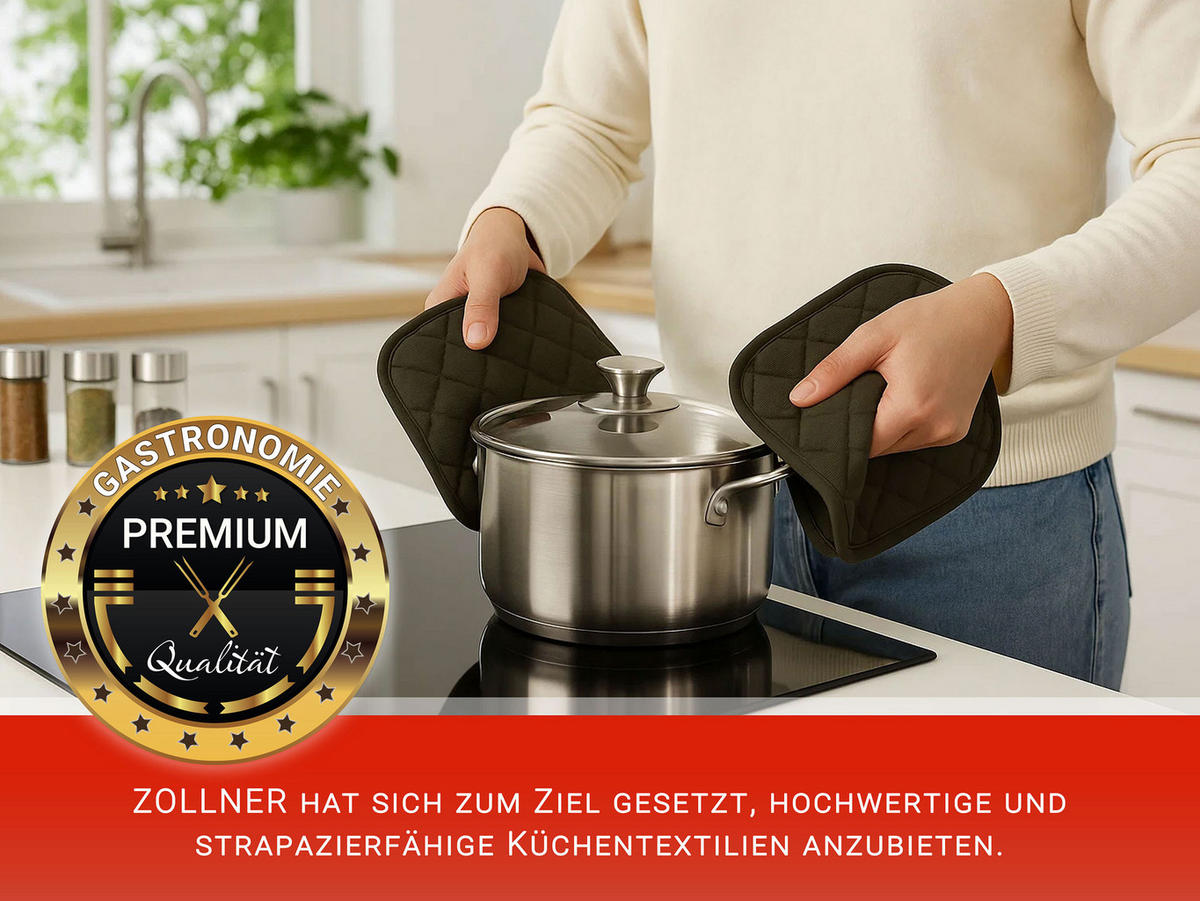 OFENHANDSCHUHE, 2er-Set, 24x24 cm, 100% Baumwolle - Braun, Textil (24/24cm) - Zollner