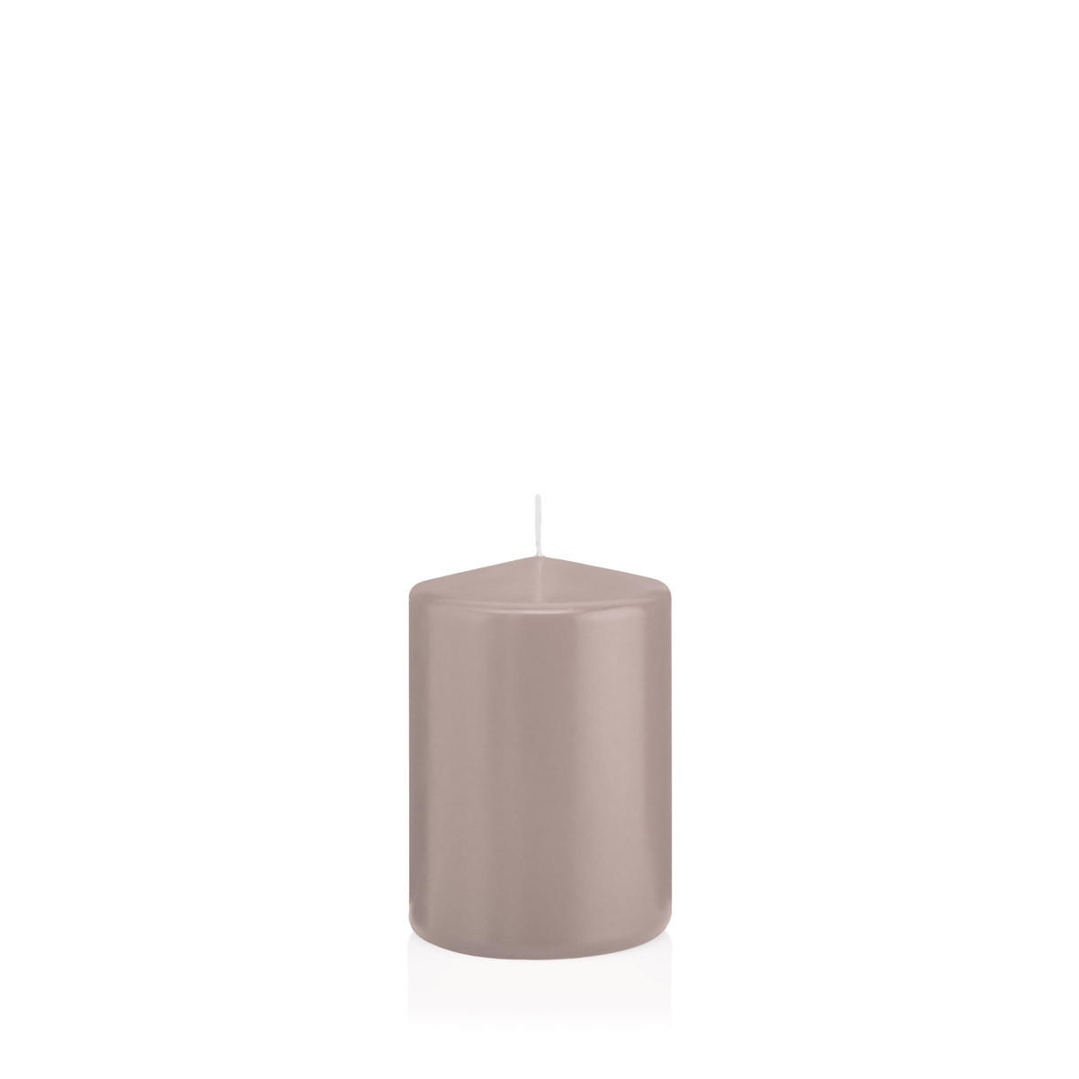 STUMPENKERZEN Silbergrau Ø 68 x 100 mm, 12 Stück - Silberfarben, Paraffin (7/10cm) - Wiedemann Kerzen