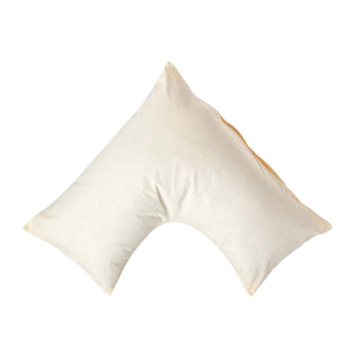 KISSENBEZUG für V-Form-Kissen, Perkal, Fadendichte 200 - Creme, Textil (38/76cm) - Homescapes
