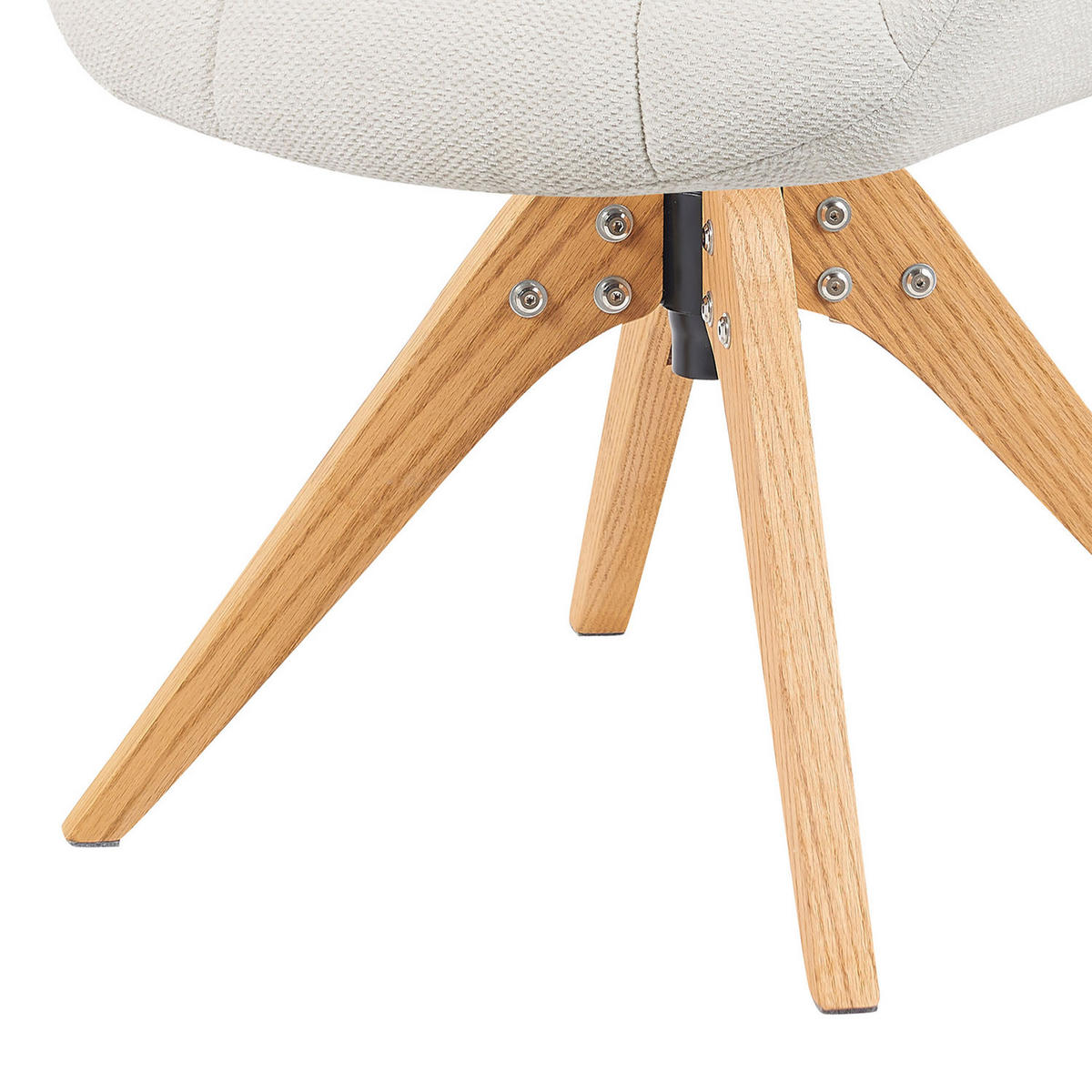 DREHSTUHL Mika-Nele - Honigeiche/Creme, Eichenholz/Holz (65/81/66cm) - DUBI Möbel