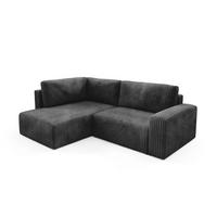 ECKSOFA Natalia Xl - Schwarz, Holzwerkstoff/Textil (182/245cm) - Fun Möbel