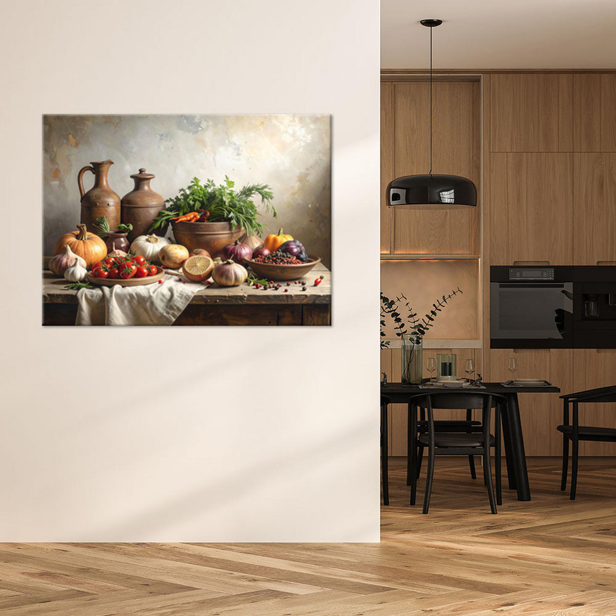 LEINWANDBILD Essen & Trinken 120x80cm - Beige, Textil (120/80cm) - Feeby