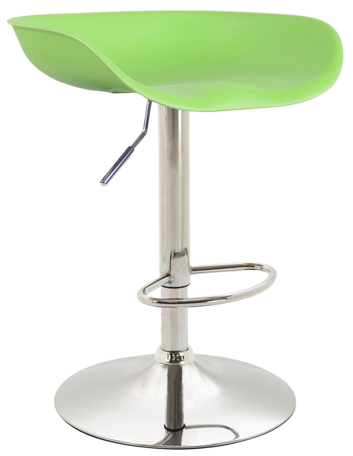 BARHOCKER 4er Set Kunststoff grün - Chromfarben/Grün, Kunststoff/Metall (52/67/43cm) - CLP
