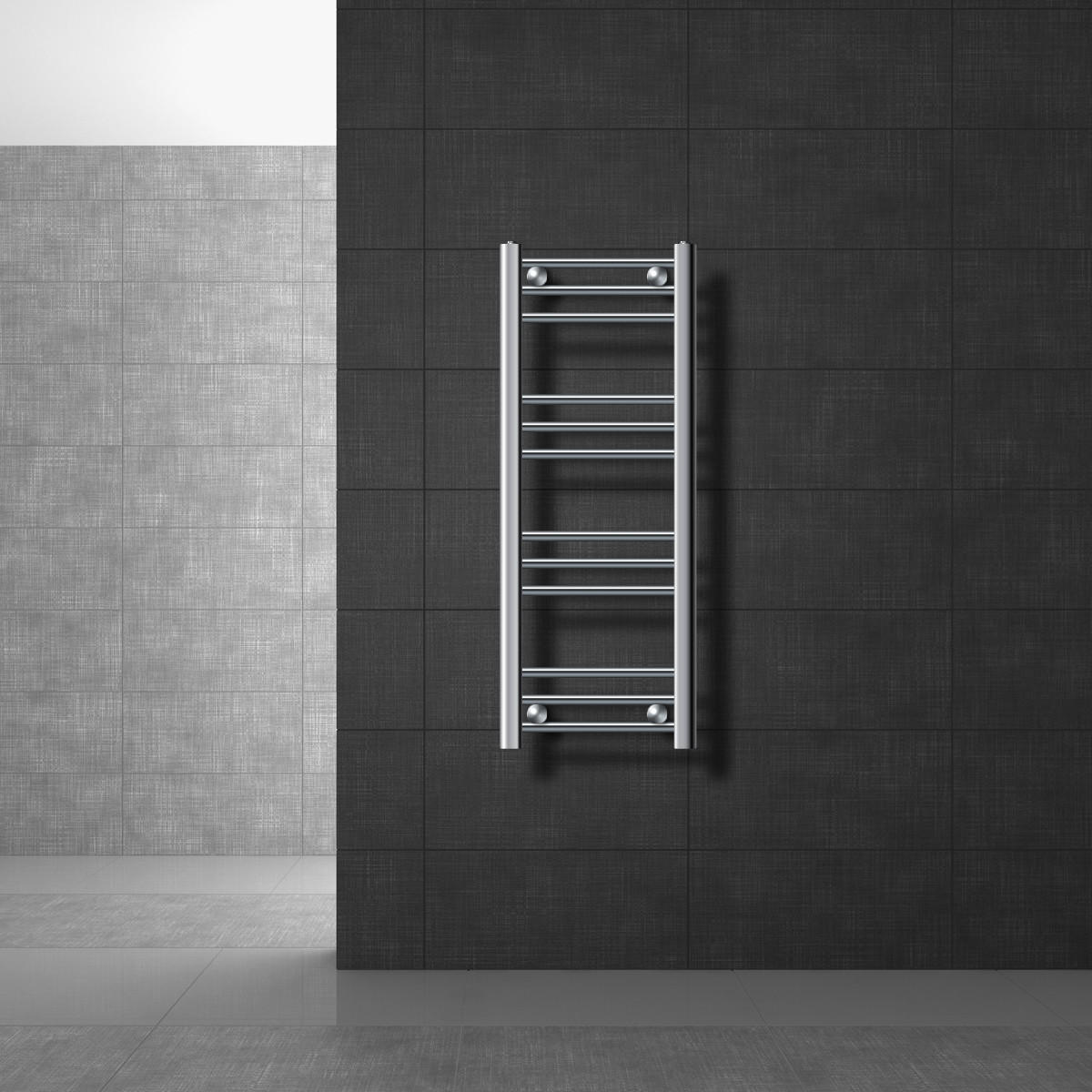 BADHEIZKÖRPER Sahara 300x800 mm Chrome gerade mit Seitenanschluss - Chromfarben, Metall (30/80/5cm) - LuxeBath